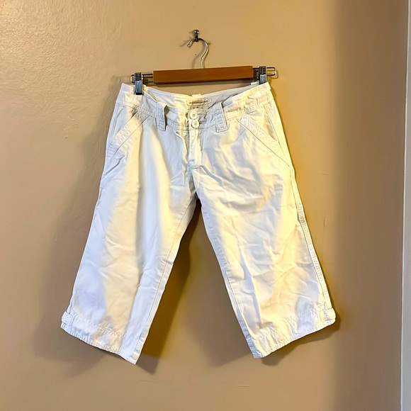 Abercrombie & Fitch 100% Cotton White Capri Pants 2 - Picture 1 of 14